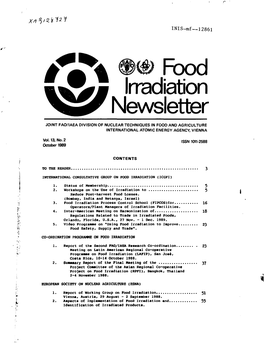 Food Irradiation Newsletter
