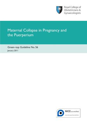 Maternal Collapse in Pregnancy and the Puerperium