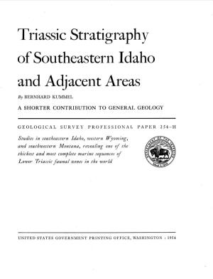Triassic Stratigraphy of Southeastern Idaho and Adjacent Areas