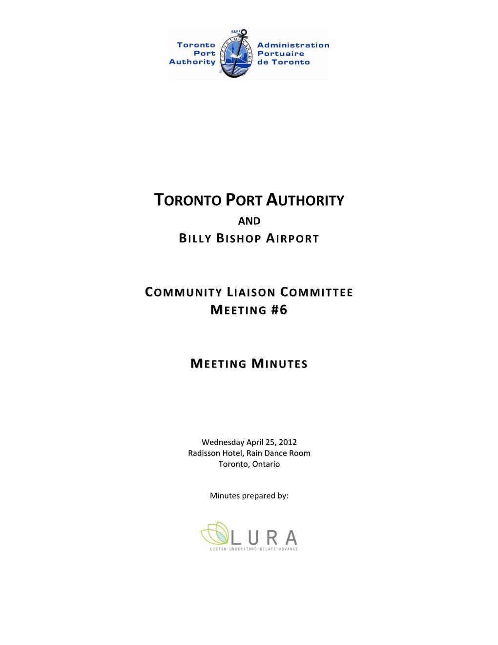 Toronto Port Authority and Billy Bishop Airport