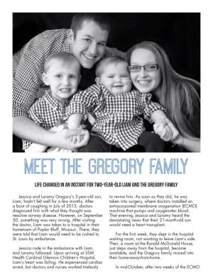 MEET the GREGORY FAMILY Life Changed in an Instant for Two-Year-Old Liam and the Gregory Family