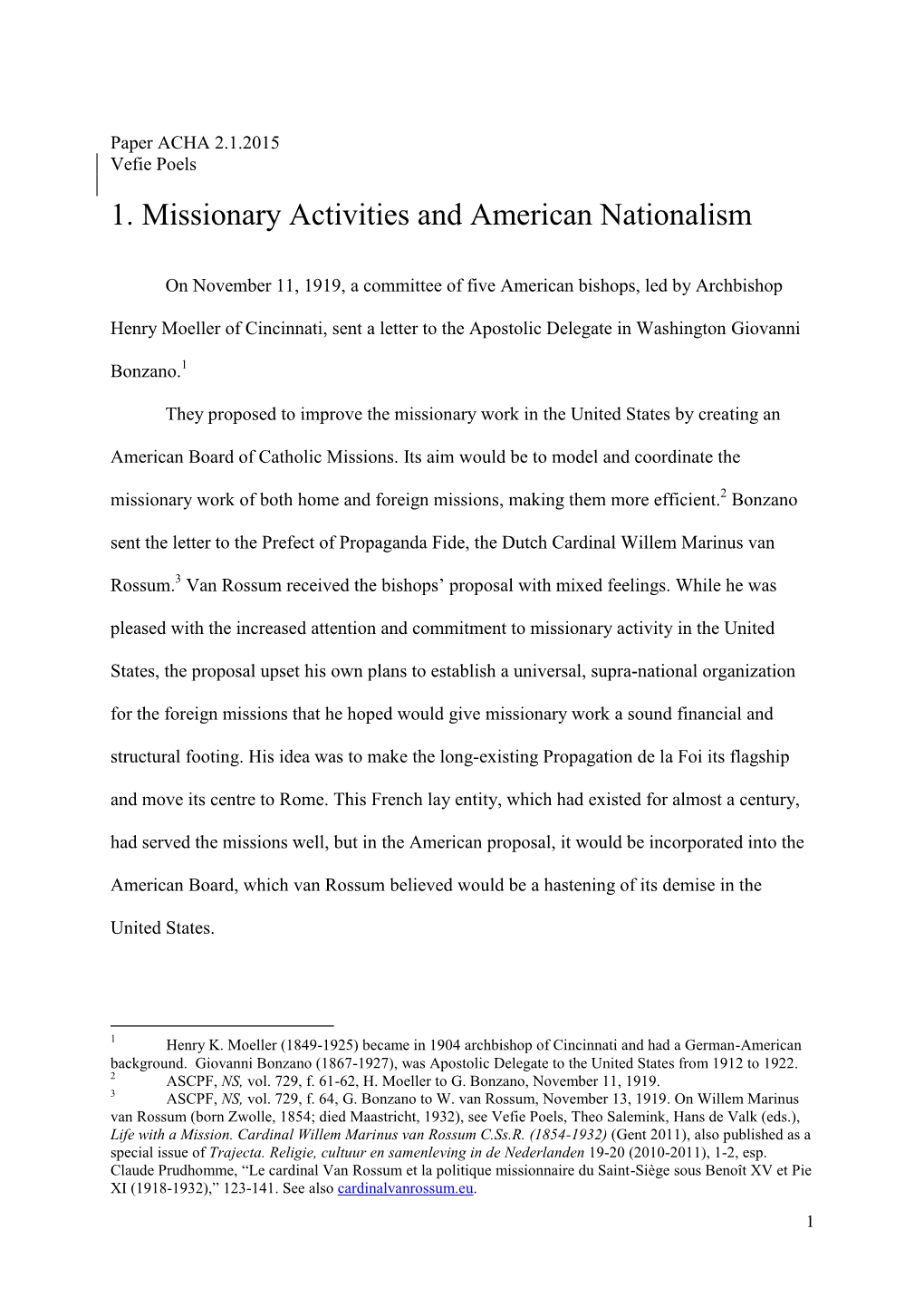 Missionary Activities and American Nationalism