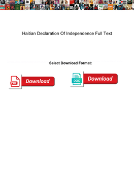 Haitian Declaration of Independence Full Text