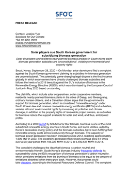 Solar Players Sue South Korean Government for Subsidizing
