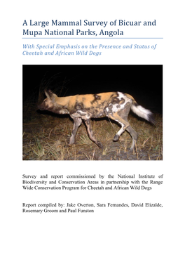 A Large Mammal Survey of Bicuar and Mupa National Parks, Angola