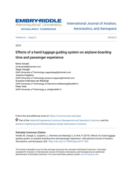 Effects of a Hand Luggage Guiding System on Airplane Boarding Time and Passenger Experience