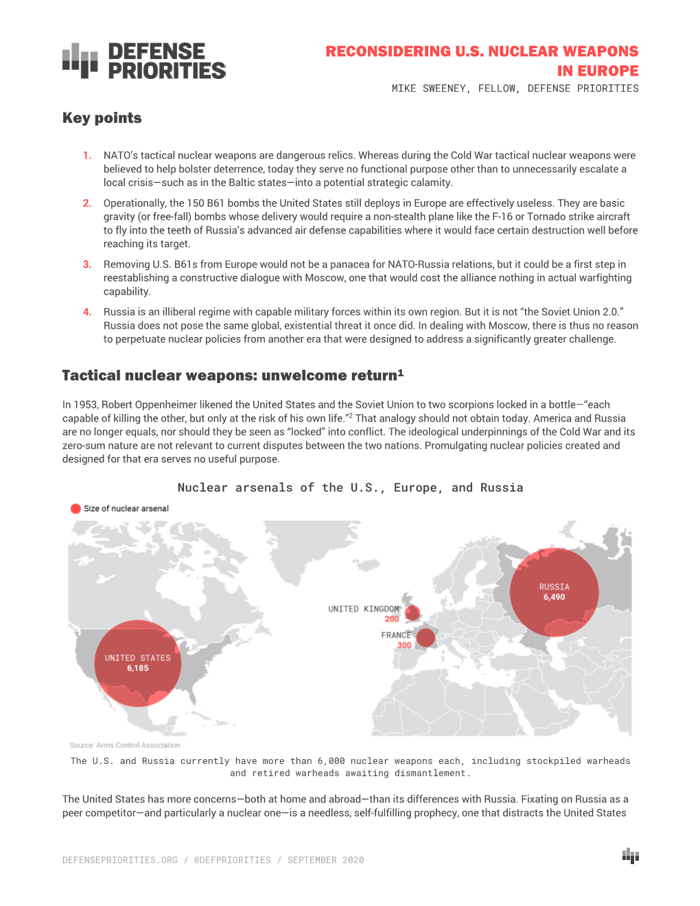 Reconsidering Us Nuclear Weapons In