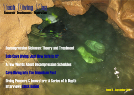 Theory and Treatment Solo Cave Diving