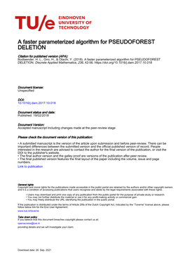 A Faster Parameterized Algorithm for PSEUDOFOREST DELETION