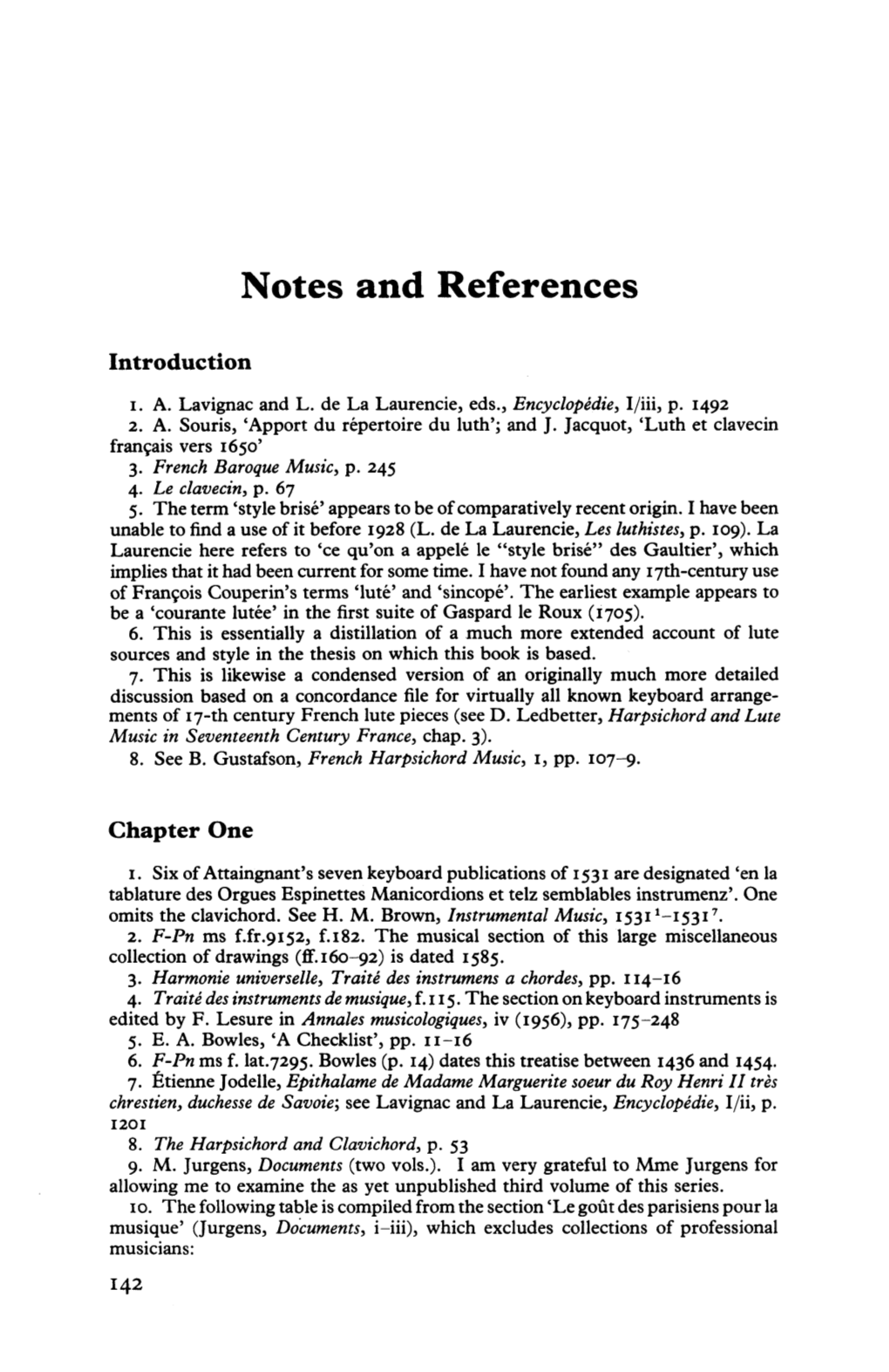 Notes and References