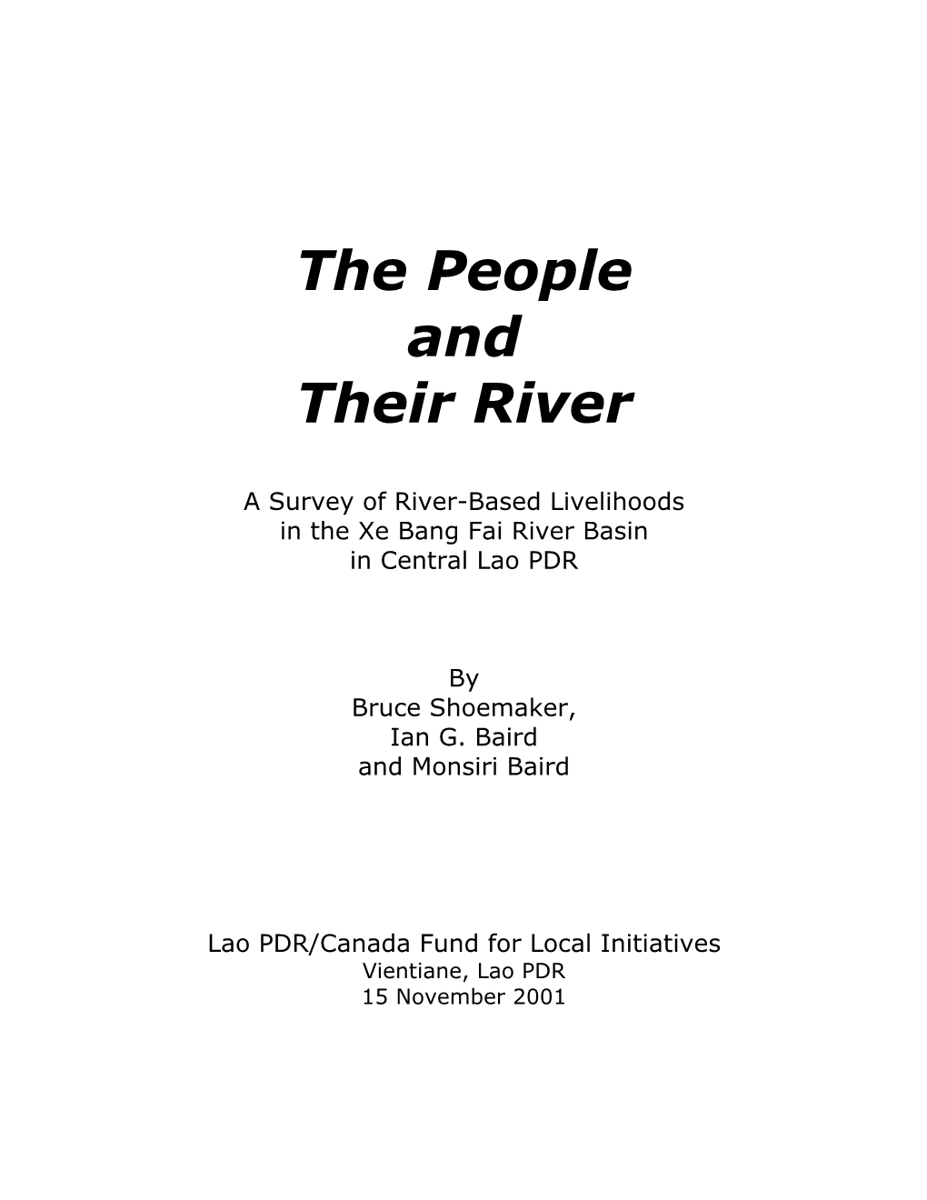The People and Their River
