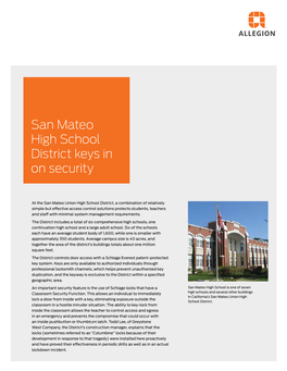 San Mateo High School District Keys in on Security