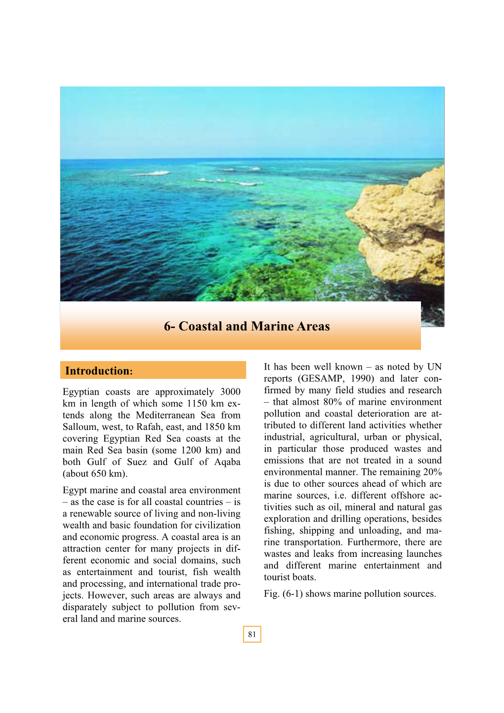 6- Coastal and Marine Areas