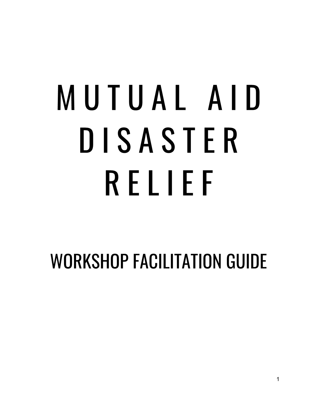 Workshop Facilitation Guide