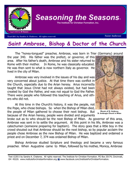 ICF Saint Ambrose Bulletin