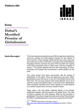 Dubai's Mystified Promise of Globalisation