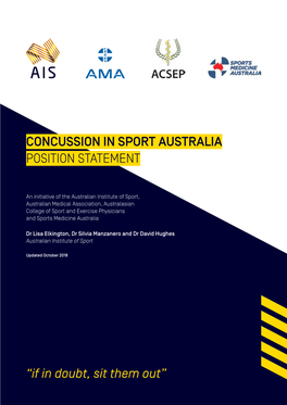 Concussion in Sport Australia Position Statement