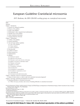 European Guideline Craniofacial Microsomia