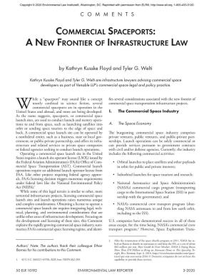 Commercial Spaceports: a New Frontier of Infrastructure Law