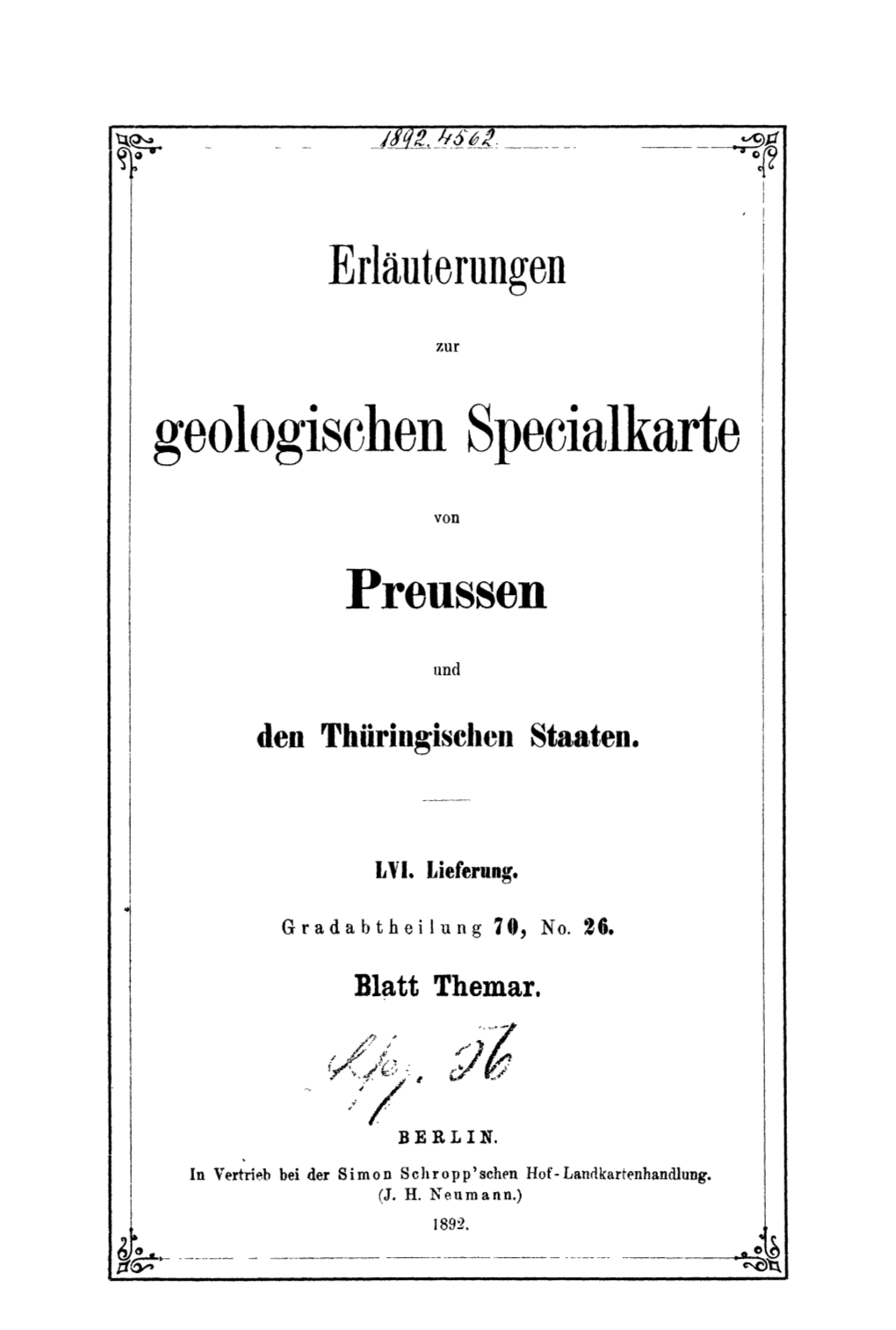 Geologischen Speeialkarte