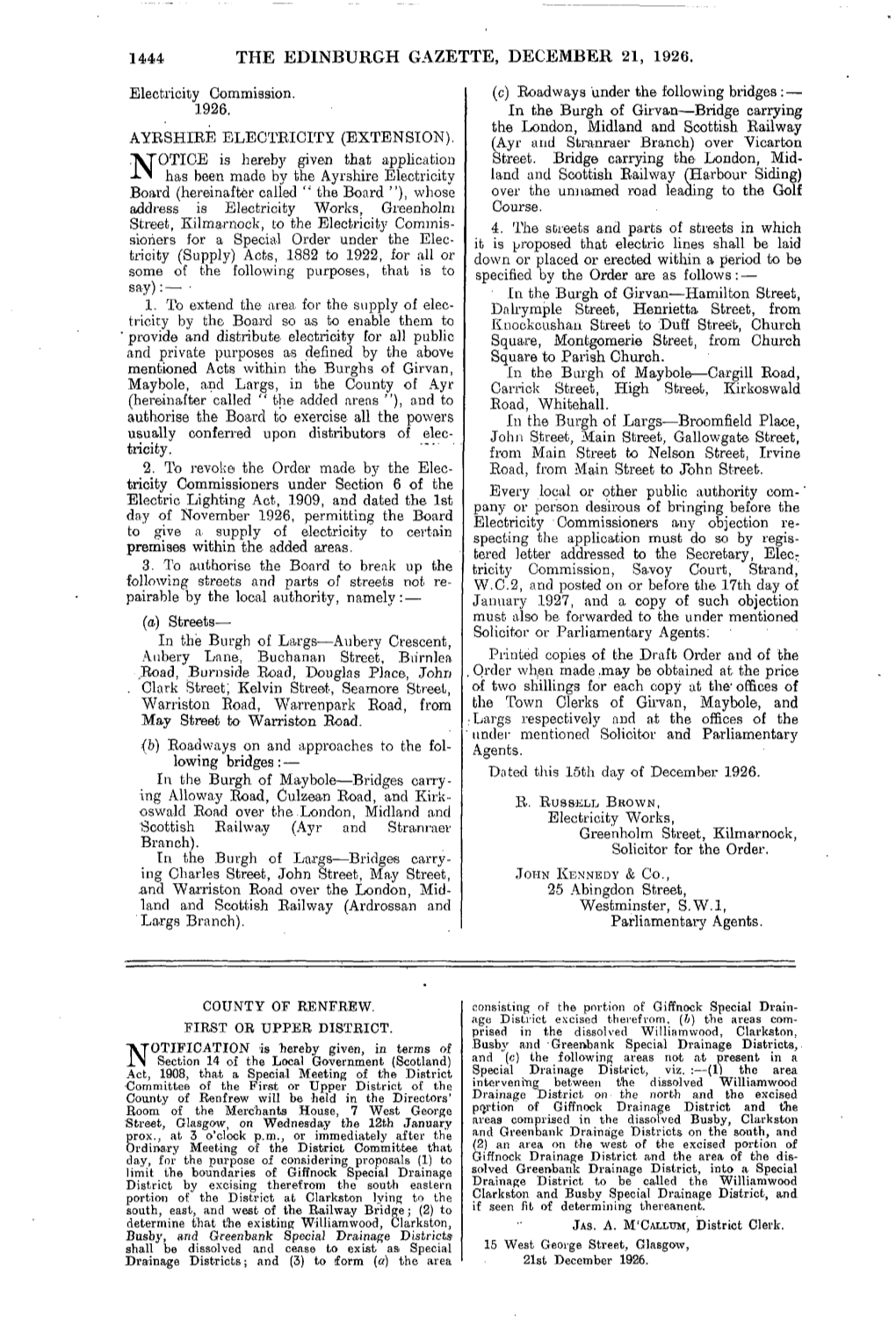 The Edinburgh Gazette, December 21, 1926