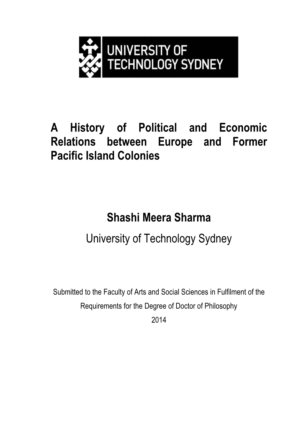 A History of Political and Economic Relations Between Europe and Former Pacific Island Colonies