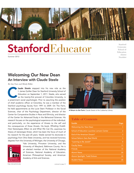 Stanfordeducator Education Alumni Summer 2012 Newsletter