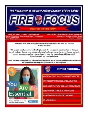 Fire Focus:The Newsletter of the New Jersey Division of Fire Safety