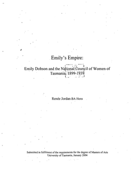 Emily Dobson and the National Council of Women of Tasmania