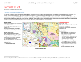 Corridor 18-23 Section 368 Energy Corridor Regional Reviews - Region 5 May 2019 Corridor 18-23 Yerington to Ridgecrest Corridor