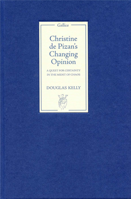 Christine De Pizan's Changing Opinion