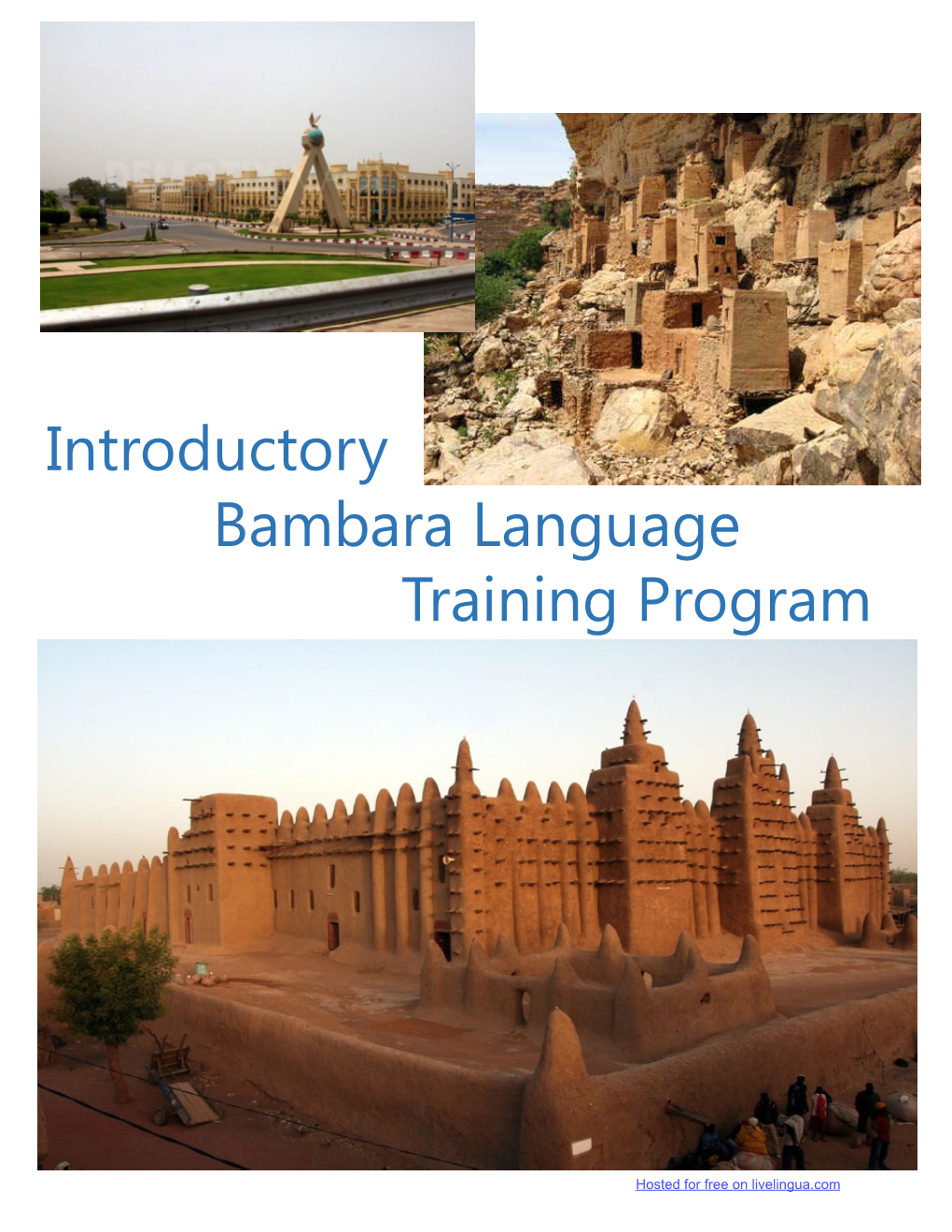 Peace Corps Introductory Bambara Course
