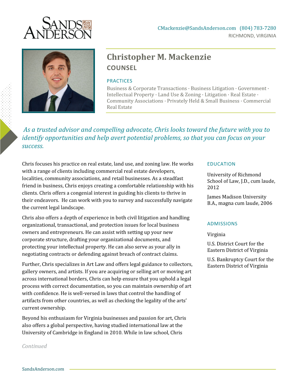 Christopher M. Mackenzie COUNSEL