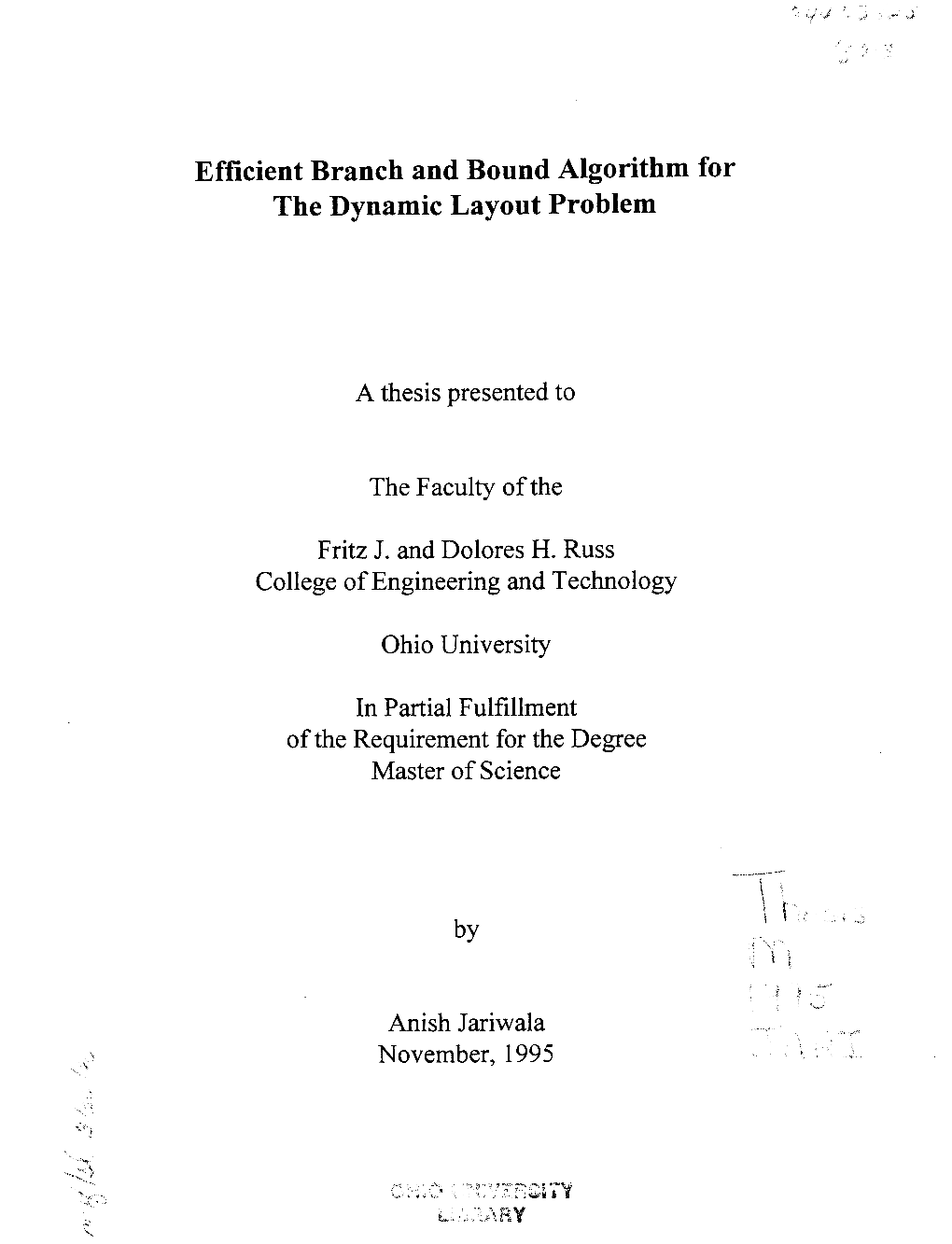 Efficient Branch and Bound Algorithm for the Dynamic Layout Problem