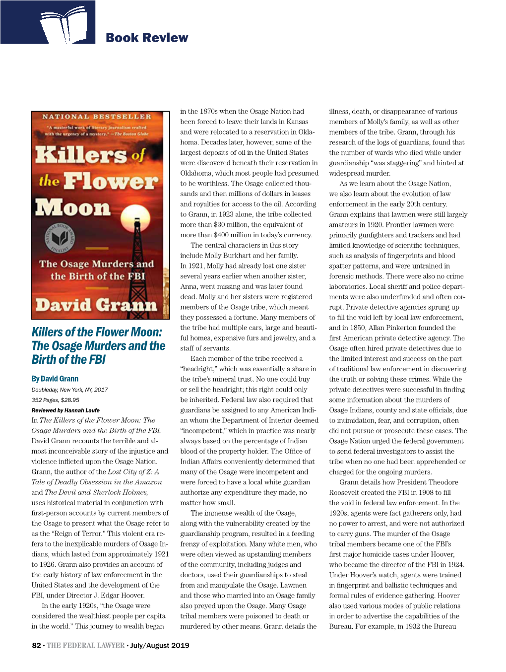 Book Review Killers of the Flower Moon: the Osage Murders and The