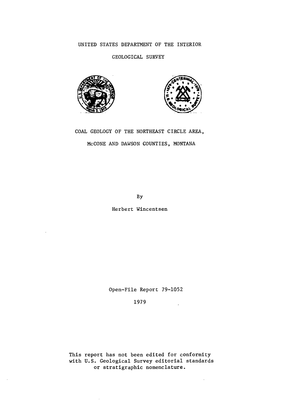 Coal Geology of the Northeast Circle Area