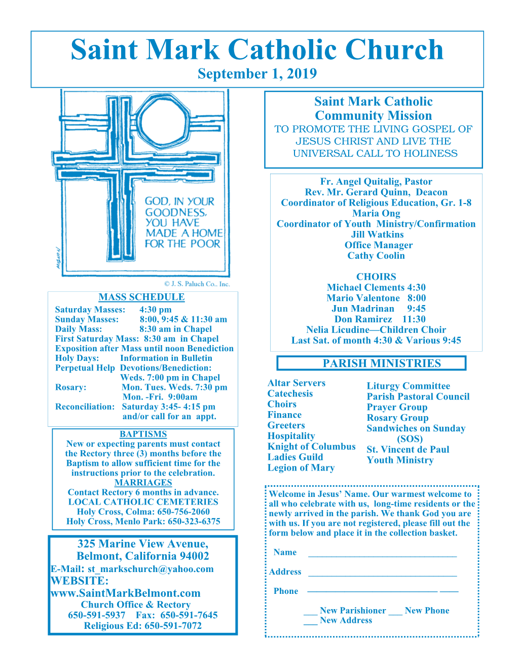 Bulletin Perpetual Help Devotions/Benediction: PARISH MI1ISTRIES Weds