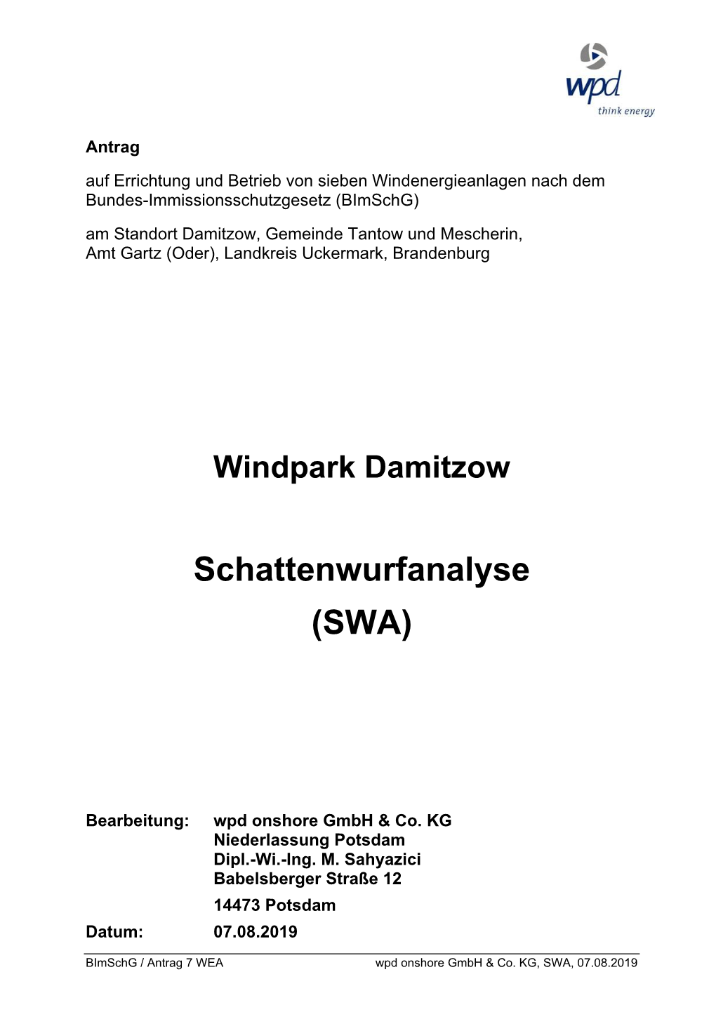 Schattenwurfanalyse (SWA)