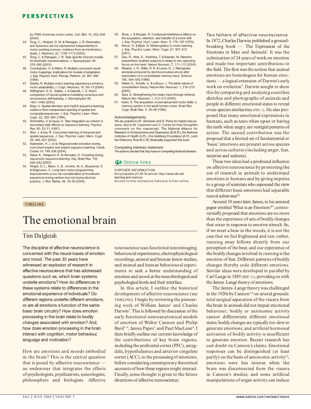 The Emotional Brain That Occur in Response to Emotive Stimuli