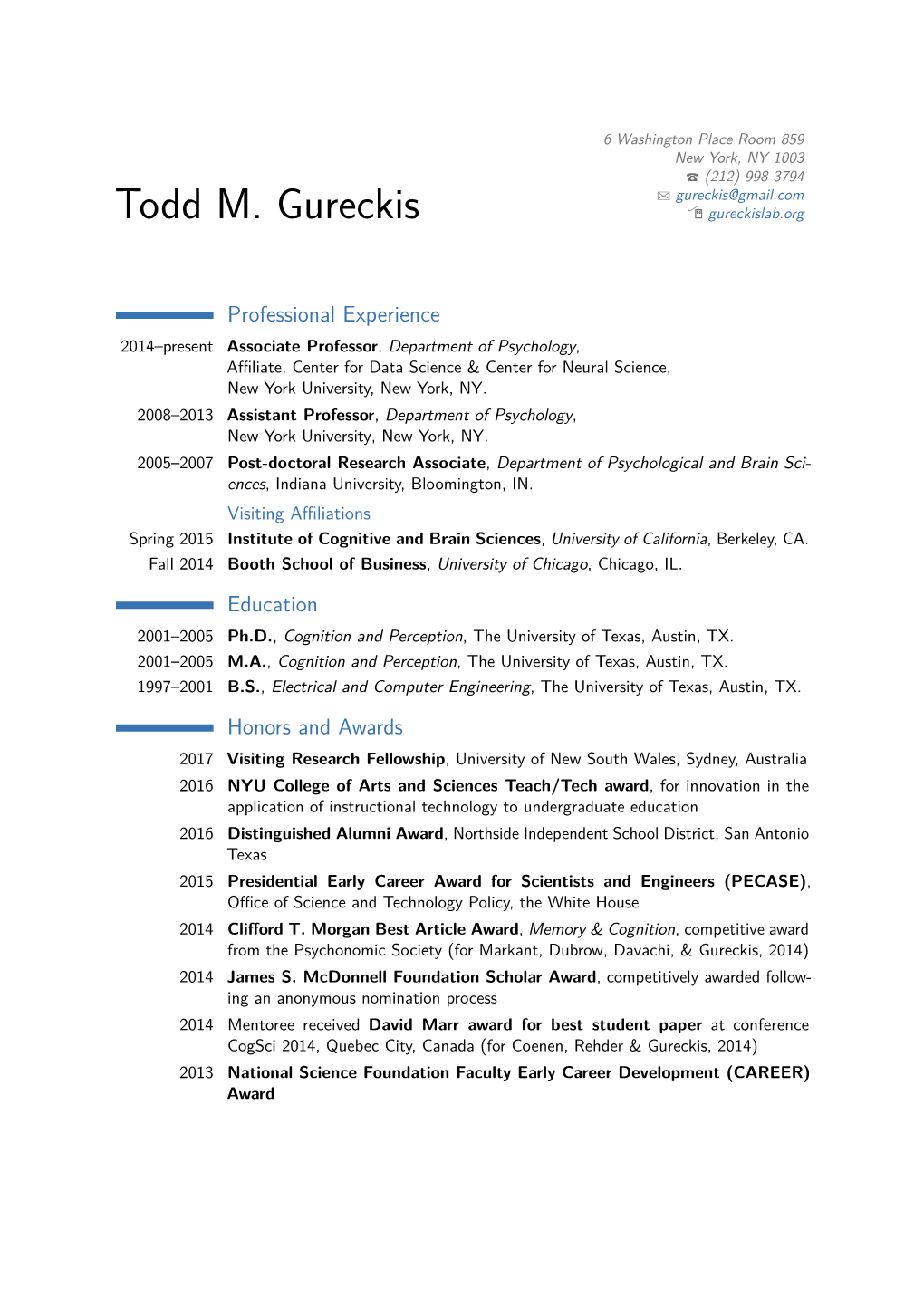 Todd M. Gureckis –