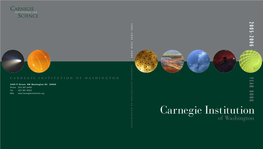 Carnegie Institution for Science 2005-2006 2005-2006 2005-2006 Book Year Angeisiuino Washington of Institution Carnegie