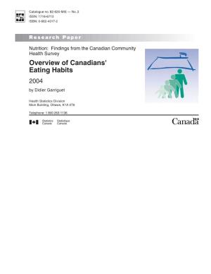 Overview of Canadians' Eating Habits 2004 by Didier Garriguet