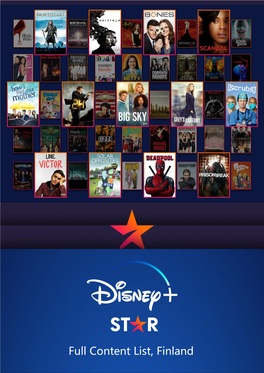 Full Content List, Finland Explore All the Incredible TV Series, Movies and Originals Available to Stream with Star on Disney+ from 23 February