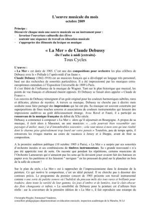 De Claude Debussy -De L’Aube À Midi [Extraits]- Tous Cycles