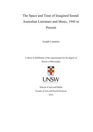 Australian Literature and Music, 1945 to Present