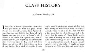 Class History by Tersh Boasberg