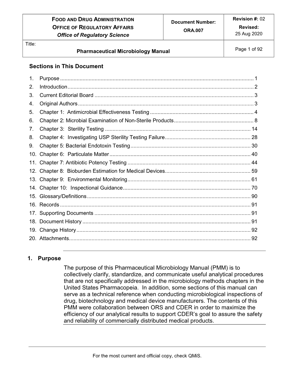 Pharmaceutical Microbiology Manual (PMM)