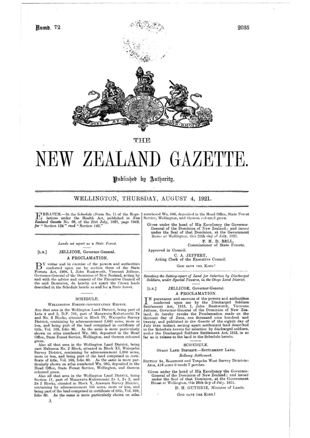 New Zealand Gazette