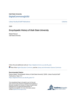 Encyclopedic History of Utah State University
