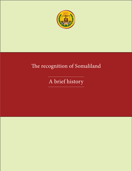 The Recognition of Somaliland